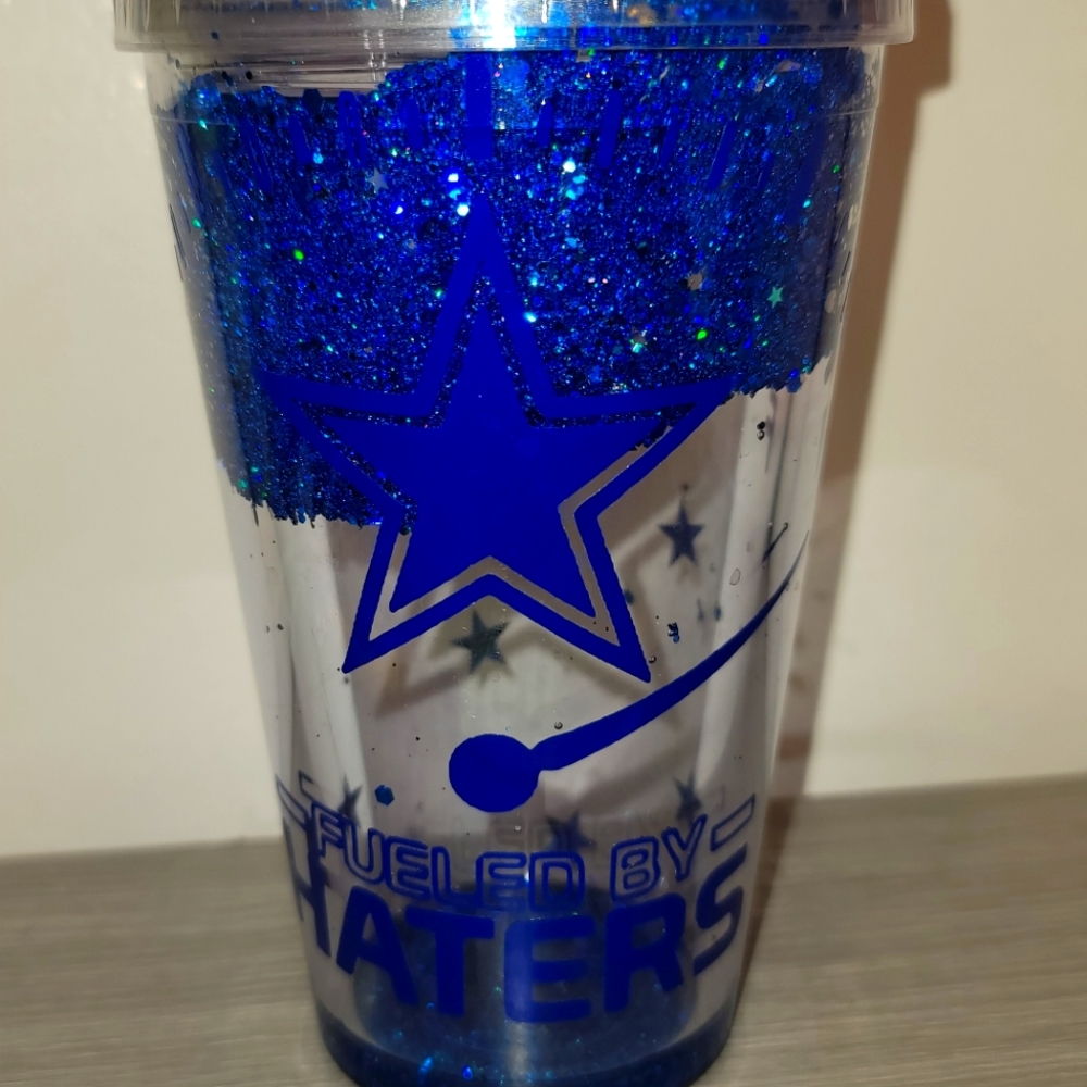Custom Cowboys Snowglobe Tumbler